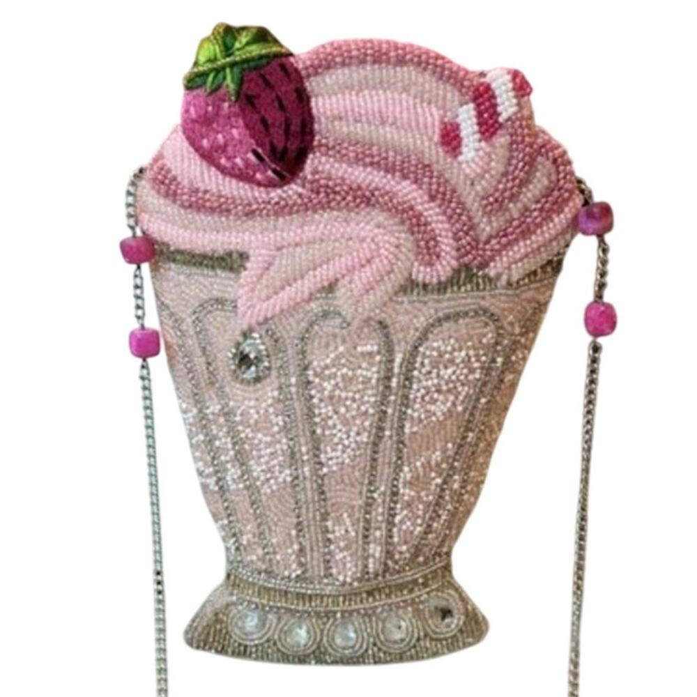 NEW Mary Frances Hand Beaded Couture Sparkly Sundae Crossbody Bag (MFXX128)